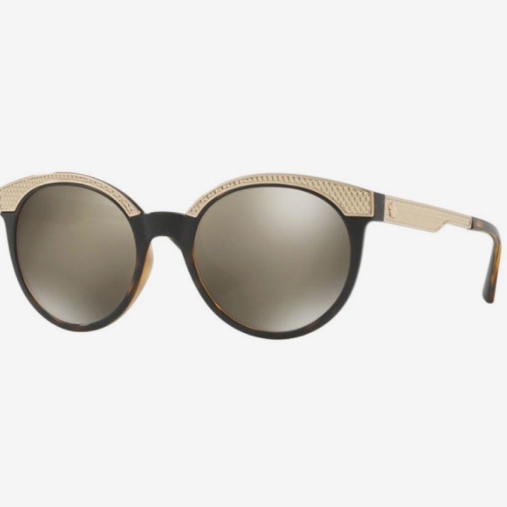 Versace MOD 4330 Black & Gold Gradient Grey Sunglasses